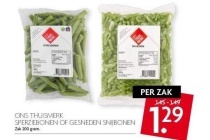 sperziebonen of snijbonen