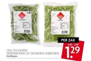 sperziebonen of snijbonen