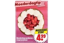 moederdag aardbeien slagroomvlaai