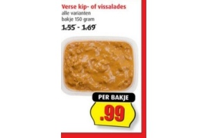 verse kip of vissalades