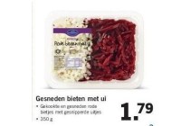 gesneden bieten met ui