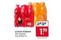 g woon frisdrank