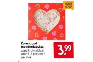 korengoud moederdagvlaai