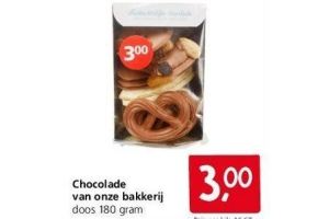 chocolade van onze bakkerij