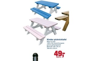 kinder picknicktafel