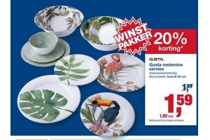 gusta melamine servies