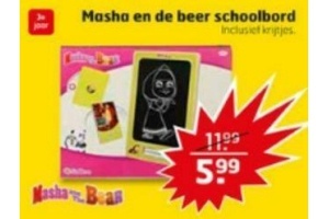 masha en de beer schoolbord