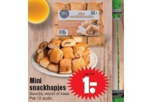 mini snackhapjes nu eur1 00 per stuk