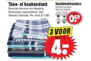 thee of keukendoek nu 3 voor eur4 00