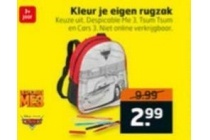 kleur je eigen rugzak nu eur2 99 per stuk