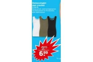 damessinglet met crochet nu eur6 99 per stuk