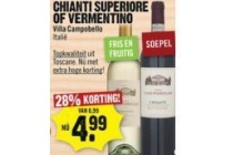 chianti superiore of vermentino