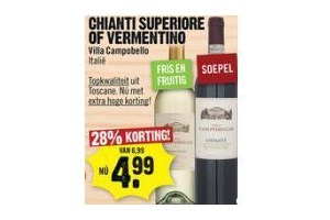 chianti superiore of vermentino