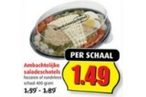 ambachtelijke saladeschotels