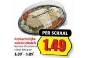 ambachtelijke saladeschotels