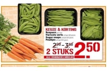 bospeen haricots sugar snaps en peultjes