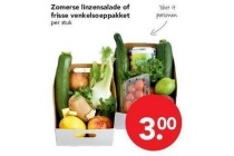 zomerse linzensalade of frisse venkelsoeppakket