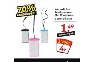 waterdichte telefoonhoes met koord