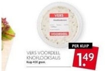 vers voordeel knoflooksaus