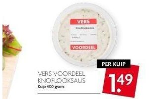 vers voordeel knoflooksaus