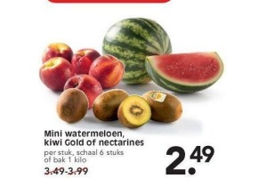 mini watermeloen kiwi gold of nectarines