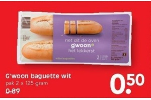 g woon baguette wit