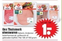 ons thuismerk vleeswaren