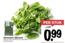 gewassen spinazie