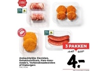 ambachtelijke slavinken gehaktschnitzels ham kaasrondo s varkensbraadworsten of kipburgers
