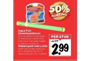 aqua fun zwembaddieren of waterspuit met licht