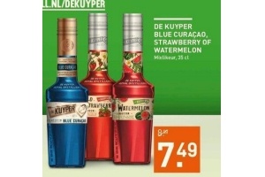 de kuyper blue curacao strawberry of watermelon