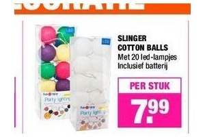 slinger cotton ballss