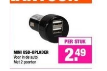 mini usb oplader nu eur2 49 per stuk