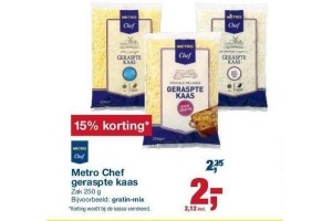 metro chef geraspte kaas