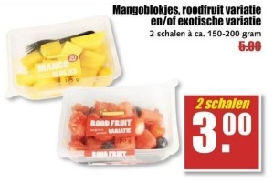 mangoblokjes roodfruit variatie en of exotische variatie