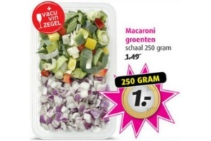 macaroni groenten