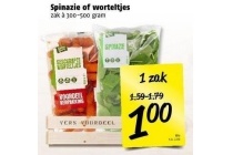 spinazie of worteltjes