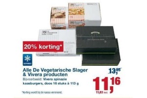 de vegetarische slager of vivera producten