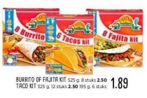 burrito fajita of taci kit