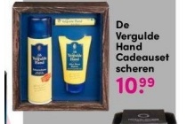 de vergulde hand cadeauset scheren