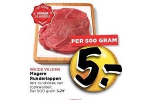 weide velden magere runderlappen