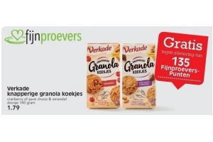 verkade knapperige granola koekjes