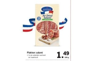 plakken salami nu eur1 49 per stuk