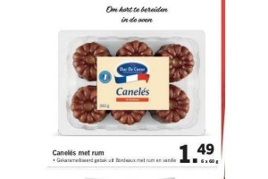 caneles met rum nu eur1 49 per pak