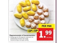 slagroomsoesjes of bananeneclairs