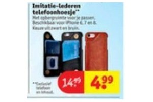 imitatie lederen telefoonhoesje