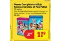 dermo care pleisterblikje shimmer en shine of paw patrol