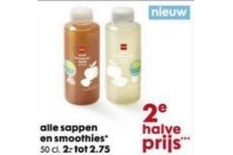 alle sappen en smoothies