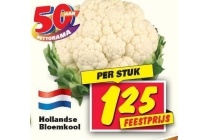 hollandse bloemkool nu eur1 25 per stuk