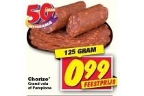 chorizo nu eur0 99 per 125 gram